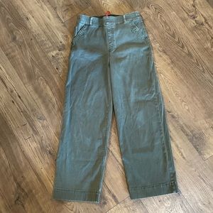 SPANX Twill Cropped Wide Leg Pant